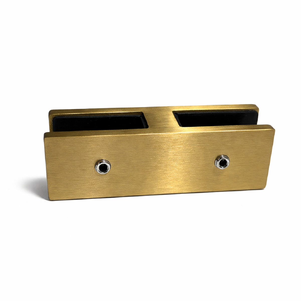 Glass Clamp - Glass to Glass - Brushed Gold